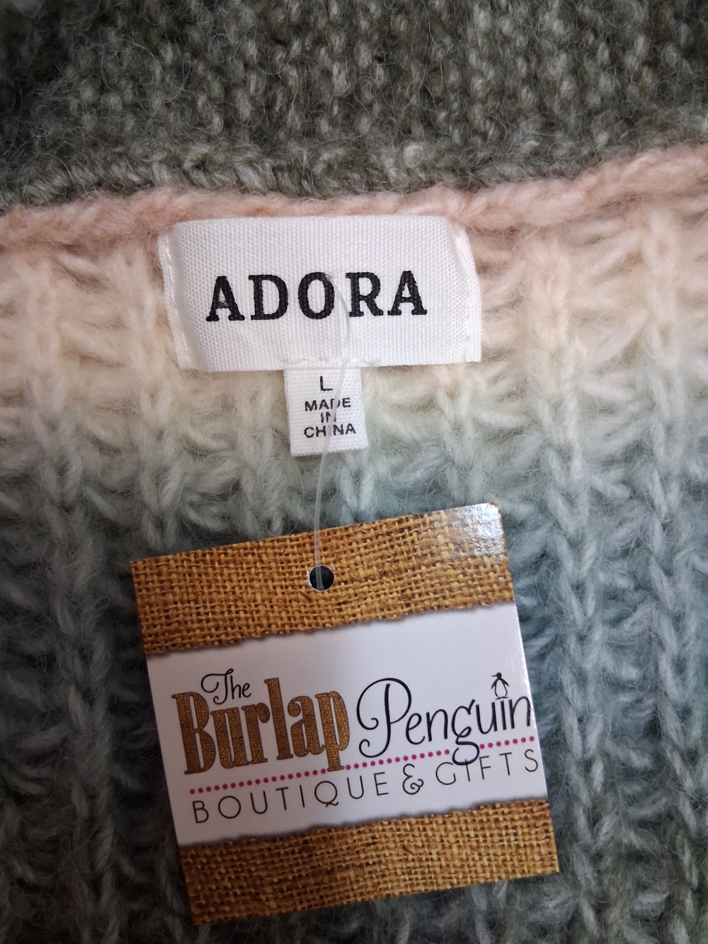 ADORA Multicolor Gradient Bouclé Open-Front Cardigan - Picture 2 of 15